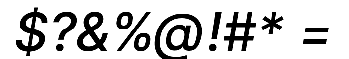 LinikSans-MediumItalic Font OTHER CHARS