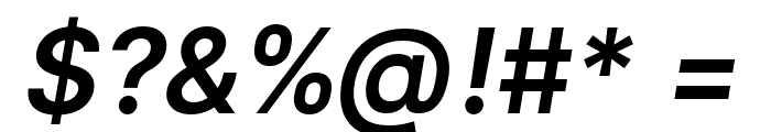 LinikSans-SemiBoldItalic Font OTHER CHARS