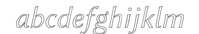 Linux Biolinum Outline Italic Font LOWERCASE