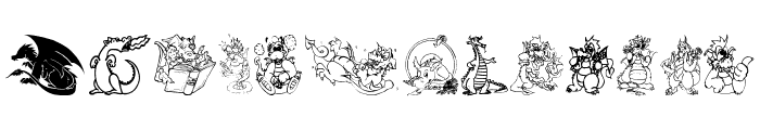 Lisa's Dragons Font LOWERCASE