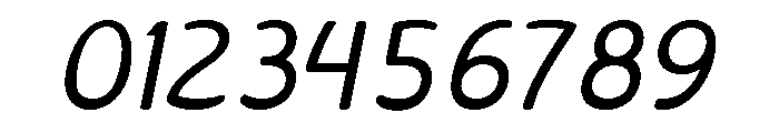 Liseuse Italic Font OTHER CHARS