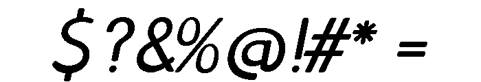 Liseuse Italic Font OTHER CHARS