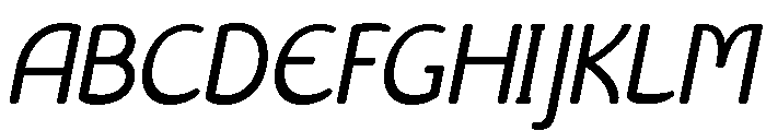 Liseuse Italic Font UPPERCASE