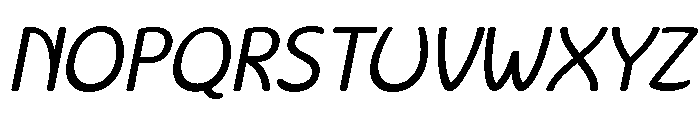 Liseuse Italic Font UPPERCASE