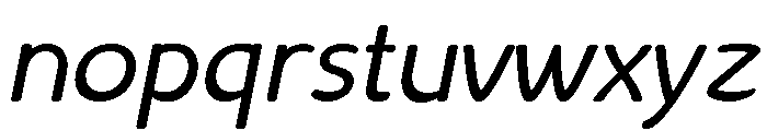 Liseuse Italic Font LOWERCASE