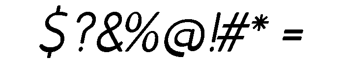 Liseuse Light Italic Font OTHER CHARS