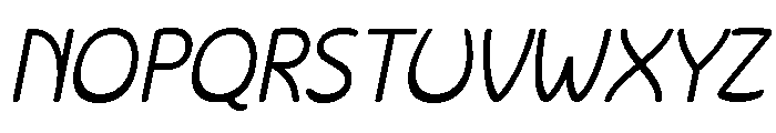 Liseuse Light Italic Font UPPERCASE