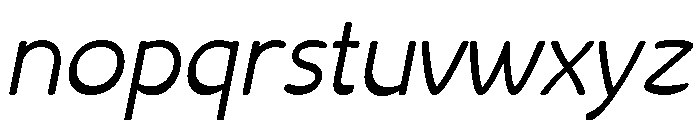Liseuse Light Italic Font LOWERCASE