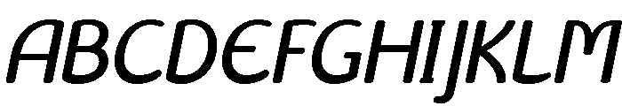 Liseuse Medium Italic Font UPPERCASE
