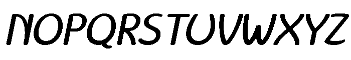 Liseuse Medium Italic Font UPPERCASE