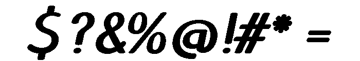Liseuse SemiBold Italic Font OTHER CHARS