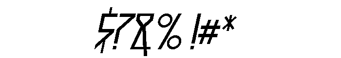 Literally Italic Font OTHER CHARS