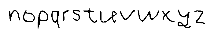 Little Kids Handwriting Regular Font LOWERCASE