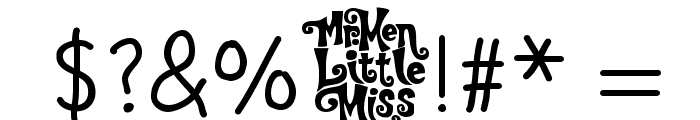 Little Miss Cursive Medium Font OTHER CHARS