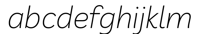 Livvic ExtraLight Italic Font LOWERCASE