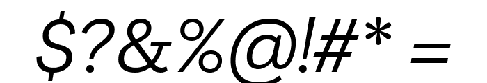 Livvic Italic Font OTHER CHARS
