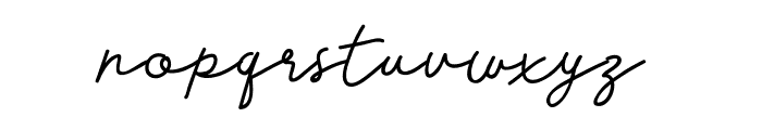 Livvie Signature Regular Font LOWERCASE