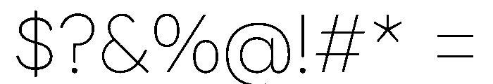 LINE Seed JP 100 Font OTHER CHARS