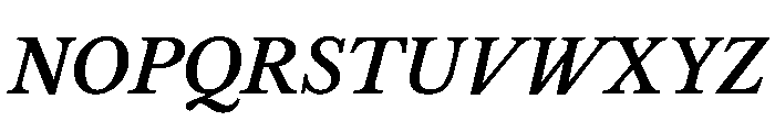 Libre Baskerville 600italic Font UPPERCASE