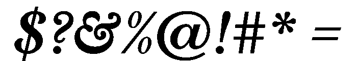 Libre Baskerville 700italic Font OTHER CHARS