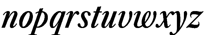 Libre Caslon Condensed 600italic Font LOWERCASE