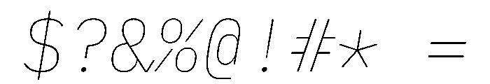 Lilex 100italic Font OTHER CHARS