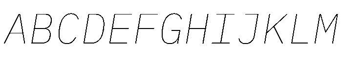 Lilex 100italic Font UPPERCASE