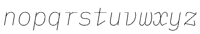 Lilex 100italic Font LOWERCASE