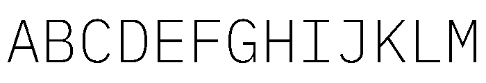 Lilex 200 Font UPPERCASE