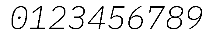Lilex 200italic Font OTHER CHARS