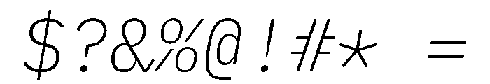 Lilex 200italic Font OTHER CHARS