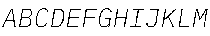 Lilex 200italic Font UPPERCASE