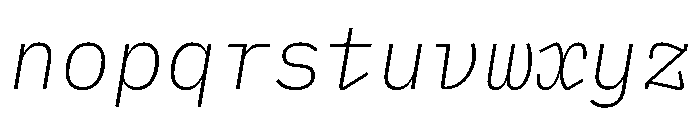 Lilex 200italic Font LOWERCASE