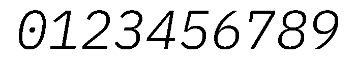 Lilex 300italic Font OTHER CHARS