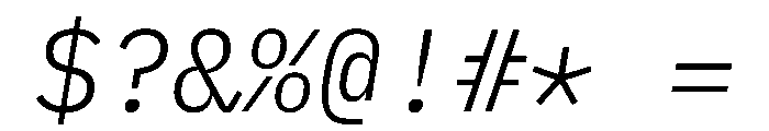 Lilex 300italic Font OTHER CHARS
