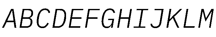Lilex 300italic Font UPPERCASE