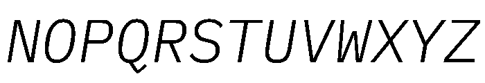 Lilex 300italic Font UPPERCASE