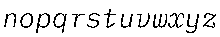 Lilex 300italic Font LOWERCASE