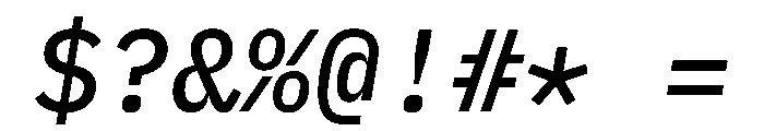 Lilex 500italic Font OTHER CHARS