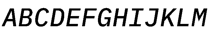 Lilex 500italic Font UPPERCASE