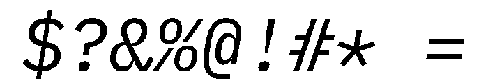 Lilex Italic Font OTHER CHARS