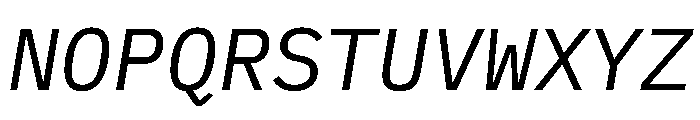 Lilex Italic Font UPPERCASE