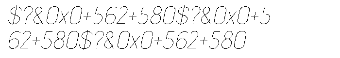 Lintel Thin Italic Font OTHER CHARS