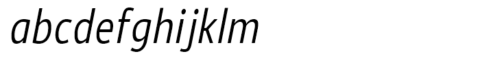 Ligurino Condensed Light Italic Font LOWERCASE