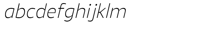 Ligurino ExtraLight Italic Font LOWERCASE