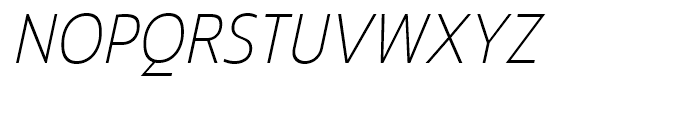 Ligurino SemiCondensed XLight Italic Font UPPERCASE