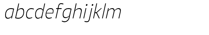 Ligurino SemiCondensed XLight Italic Font LOWERCASE