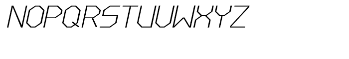 Line Wire Thin Italic Font UPPERCASE