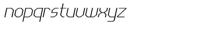 Line Wire Thin Italic Font LOWERCASE
