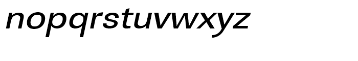 Linear Medium Extra Wide Oblique Font LOWERCASE
